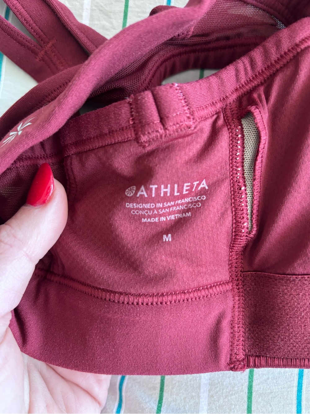 EUC Athleta Set - Vital Mesh Bra + Elation High Rise Leggings in Redwood S/M - Picture 7 of 8